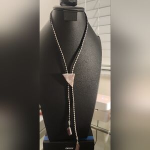 Elegant Pink and Silver Necklace